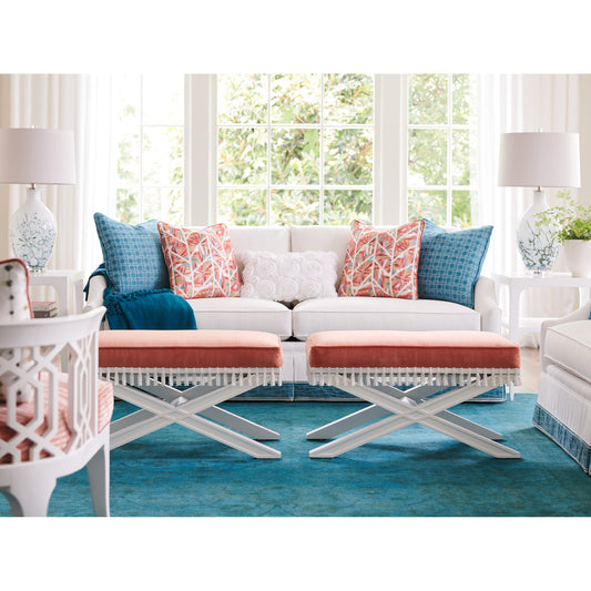 Vaughan Ottoman by Lexington in sanibel. Made from unique in a coastal style.