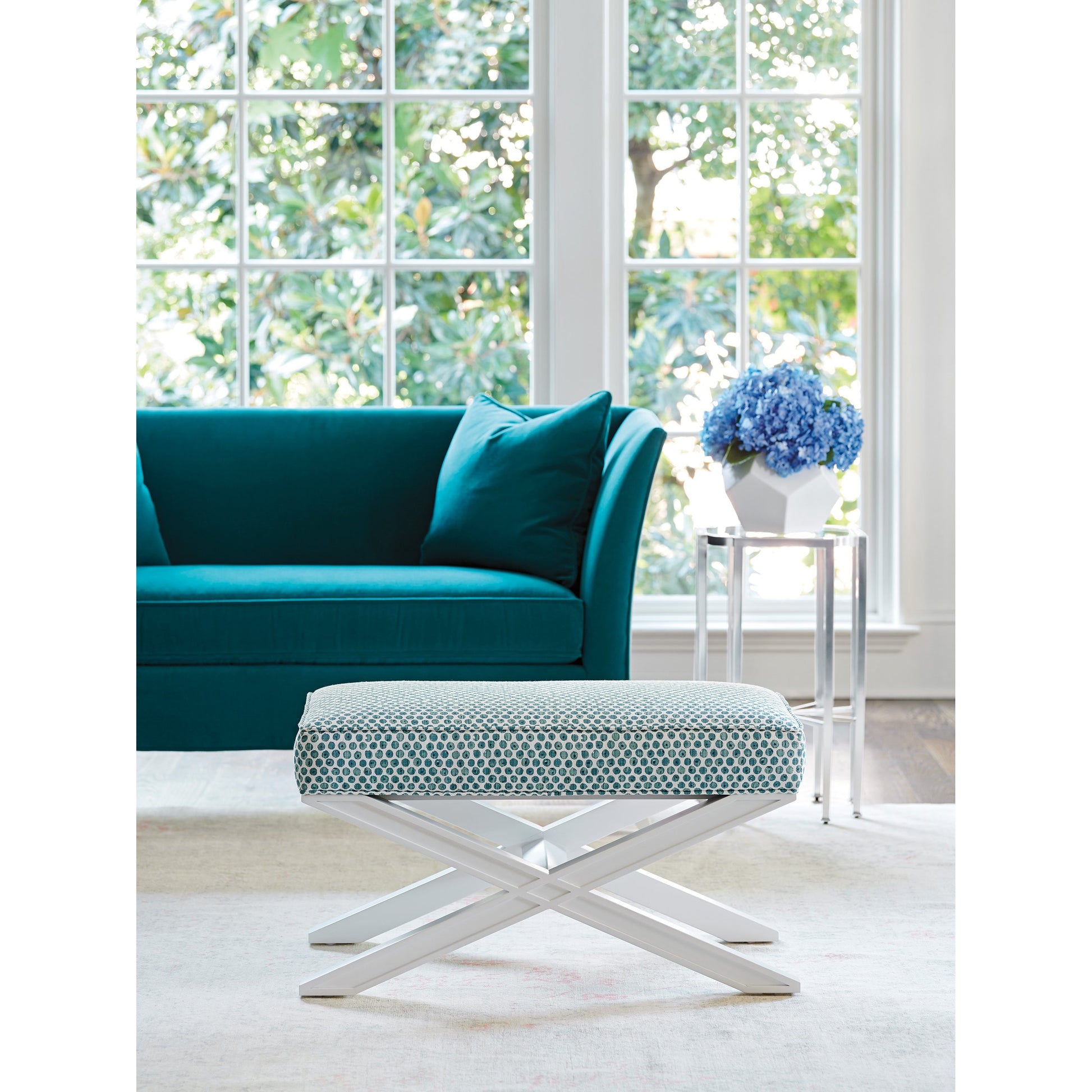 Vaughan Ottoman by Lexington in sanibel. Made from unique in a coastal style.