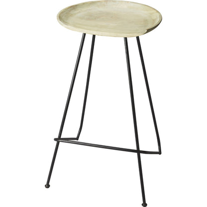 Hamlin Backless Bar Stool by Butler Specialty Company in multi-color and metalworks. Made from mango wood solids, iron in a modern style.