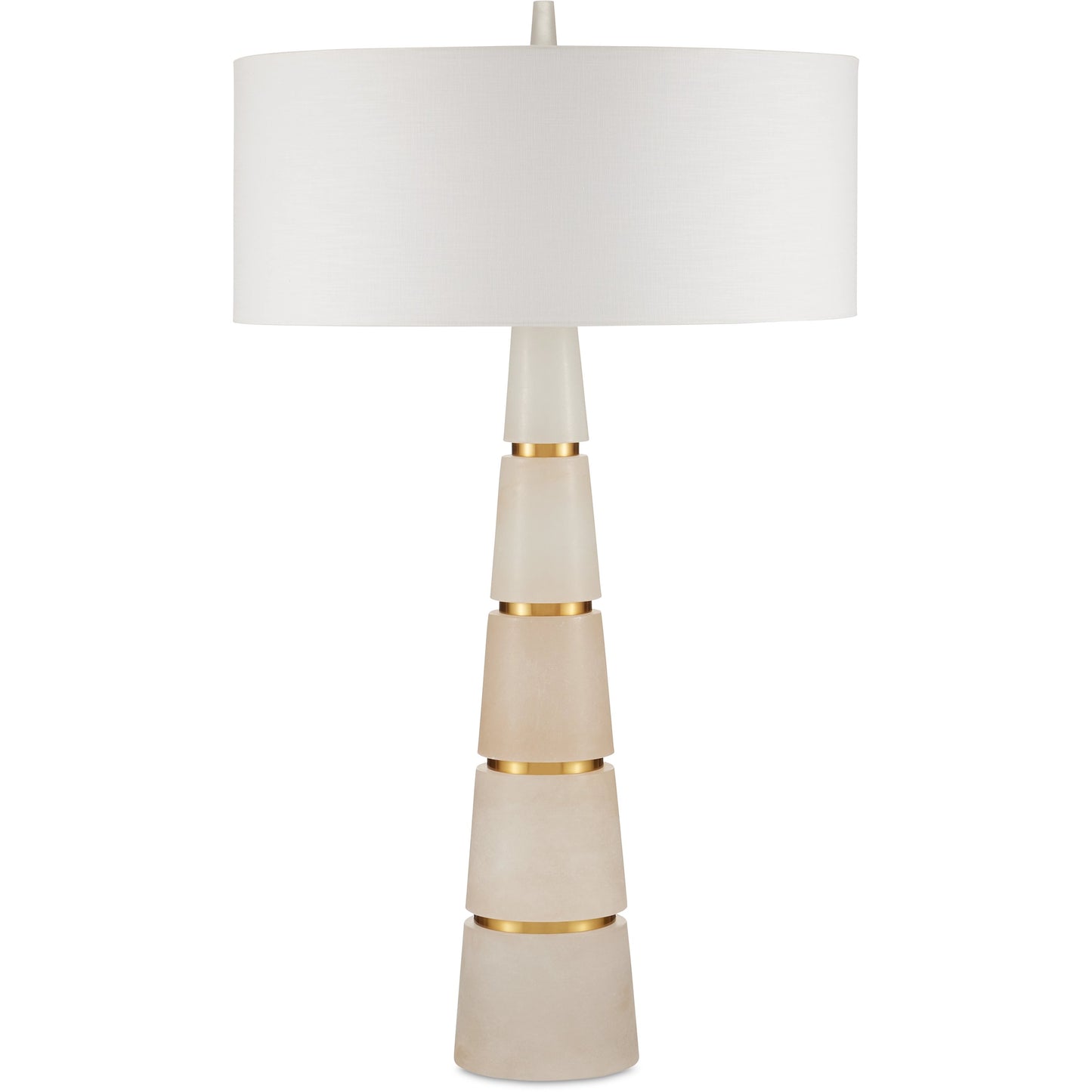 003 SI-2133918 | Closeup | Eleanora Table Lamp by Currey and Company in natural, natural brass. Made from alabaster, metal in a modern style.