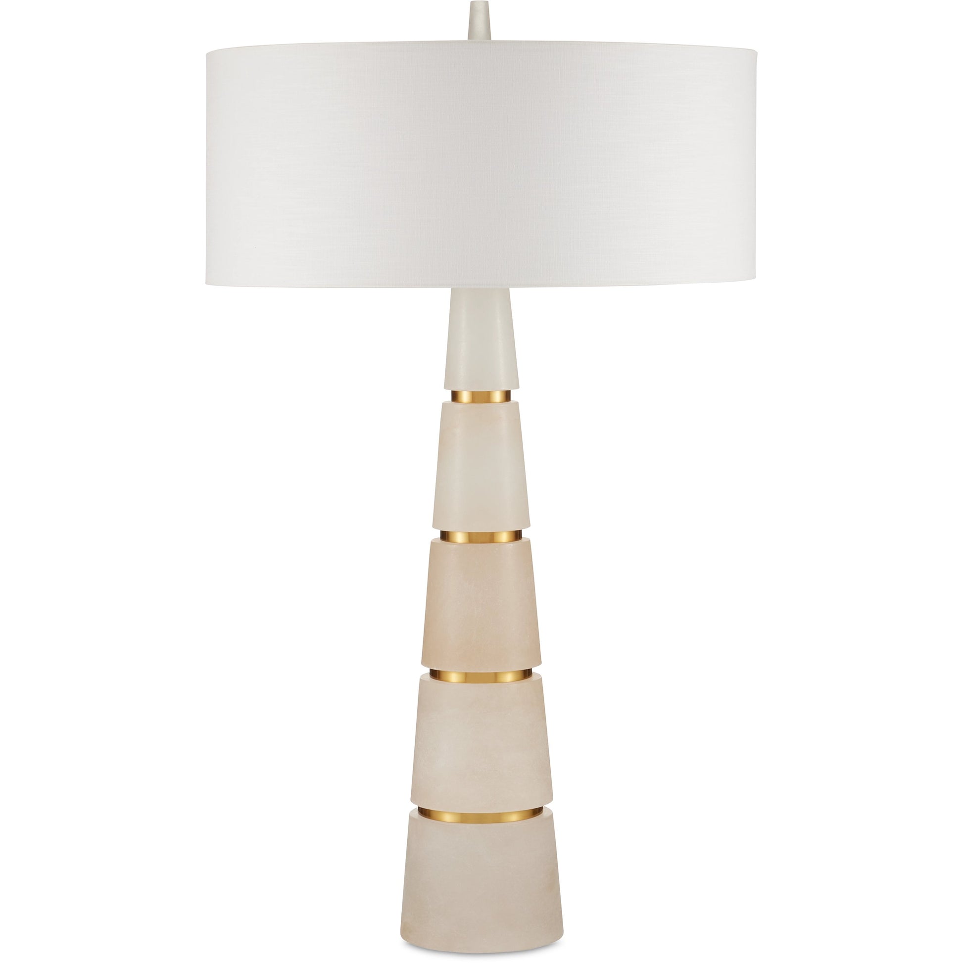 Eleanora Table Lamp by Currey and Company in natural, natural brass. Made from alabaster, metal in a modern style.