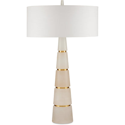 Eleanora Table Lamp by Currey and Company in natural, natural brass. Made from alabaster, metal in a modern style.