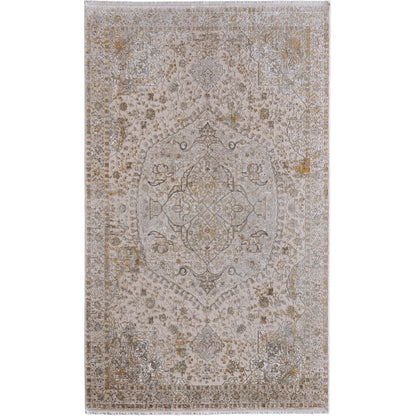 Cadiz Traditional 86639T0F Rug by Feizy in ivory, gray, gold. Made from viscose, acrylic in a unique style.
