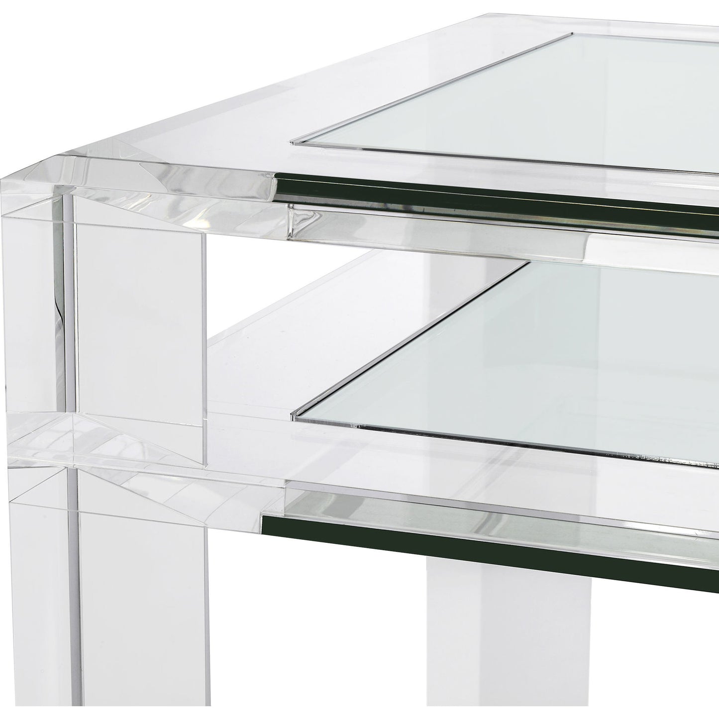 002 S-260221 | Additional Silo | Surrey Desk by Interlude Home in clear, clear glass. Made from acrylic, glass in a modern style.