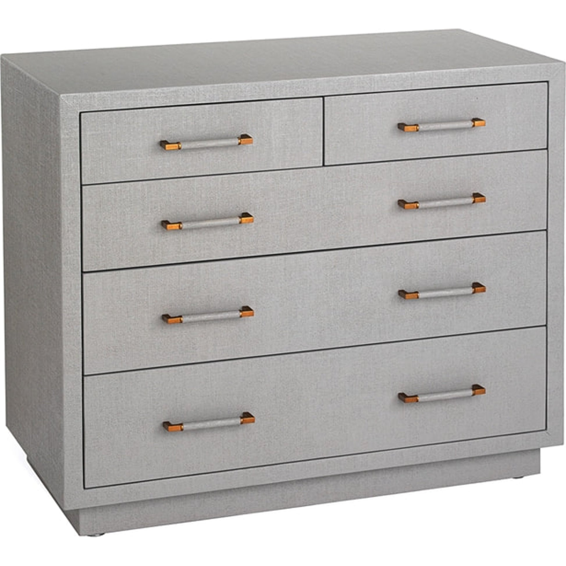 Taylor Chest by Interlude Home in natural white, champagne silver. Made from wood, faux linen, metal in a modern style.