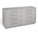 Taylor 8 Drawer Dresser by Interlude Home. Made from wood, faux linen, metal in a modern style.