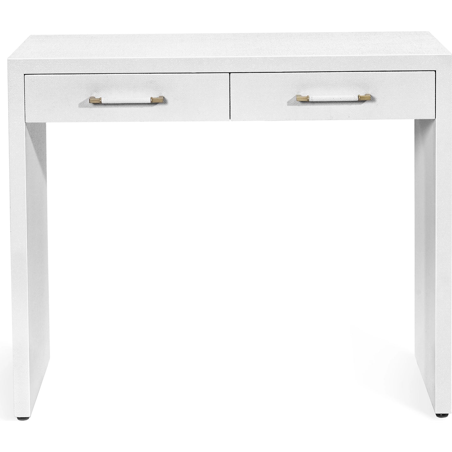 002 SI-1956199 | Additional Silo | Taylor Petite Desk by Interlude Home in natural white, champagne silver. Made from wood, faux linen, iron in a modern style.
