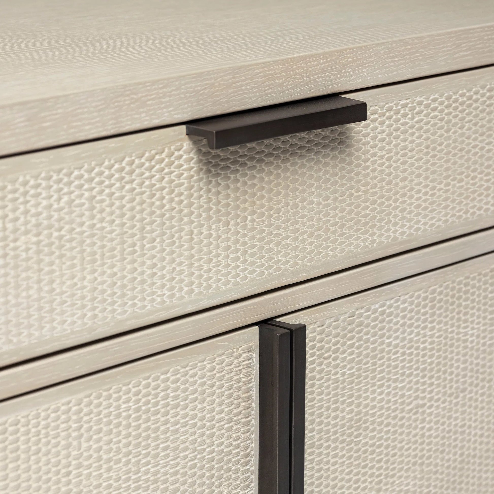 Holmes Occasional Chest by Interlude Home in cliffside, vintage bronze. Made from oak, rattan, metal in a transitional style.