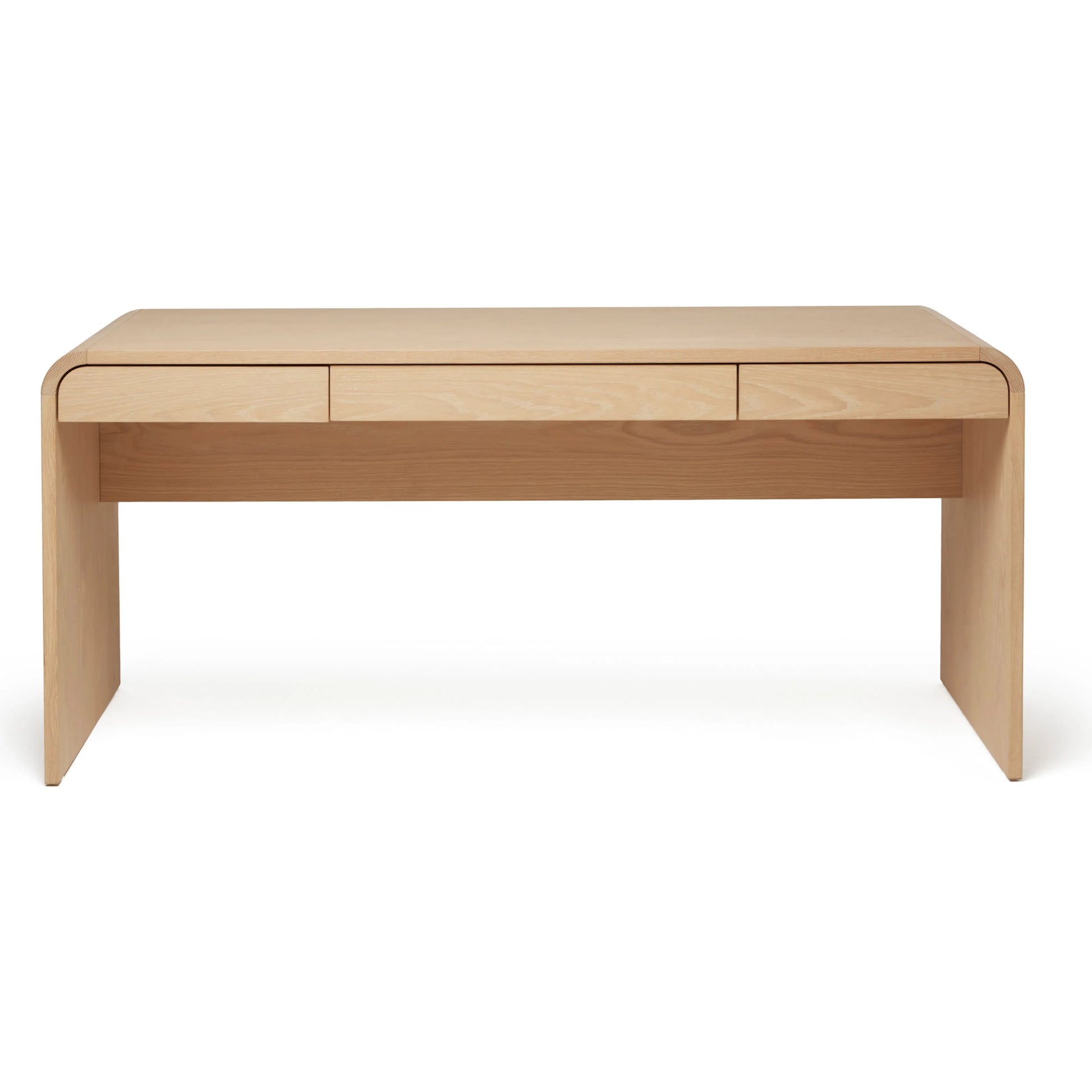 Marsh Desk by Interlude Home in tan and saddle. Made from oak in a transitional style.