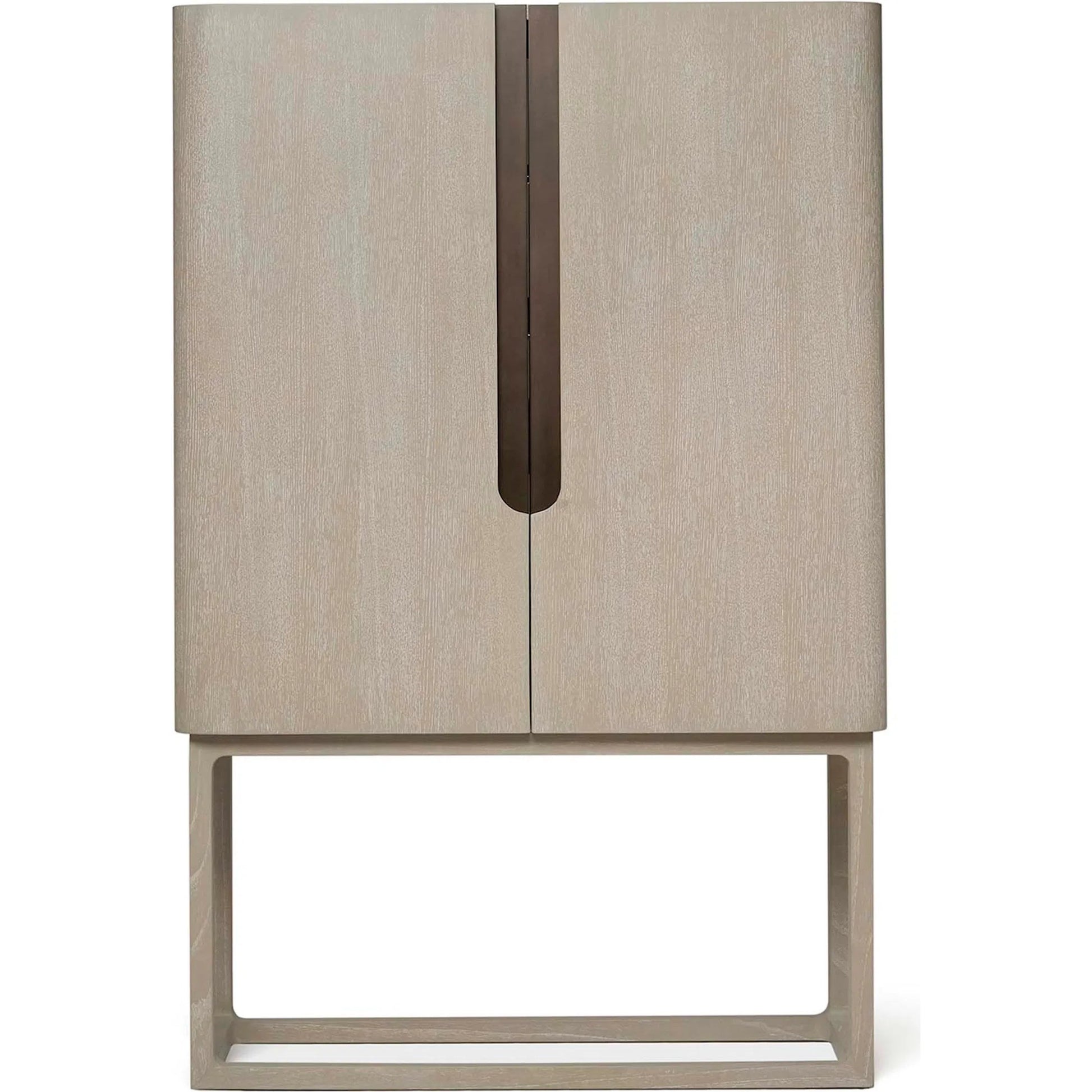 Dixon Bar Cabinet by Interlude Home in cliffside, classic bronze. Made from oak, aluminum in a transitional style.
