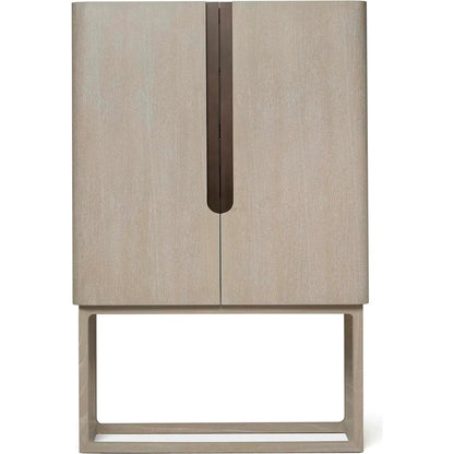 Dixon Bar Cabinet by Interlude Home in cliffside, classic bronze. Made from oak, aluminum in a transitional style.