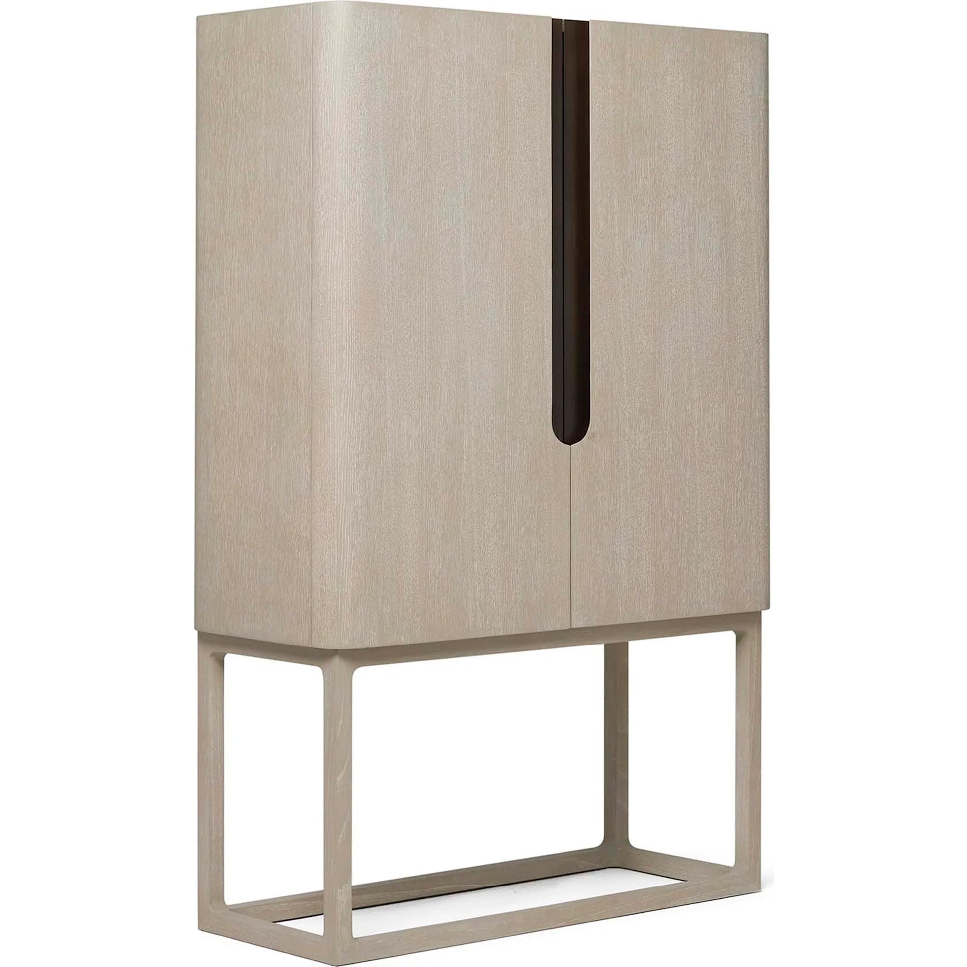 Dixon Bar Cabinet by Interlude Home in cliffside, classic bronze. Made from oak, aluminum in a transitional style.