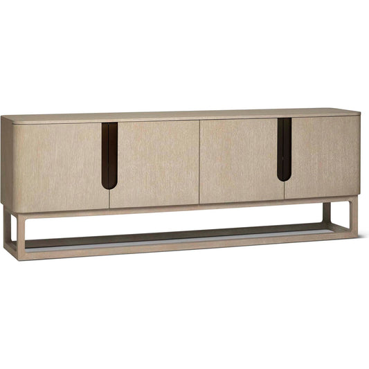 Dixon Credenza by Interlude Home in cliffside, classic bronze. Made from oak, aluminum in a unique style.