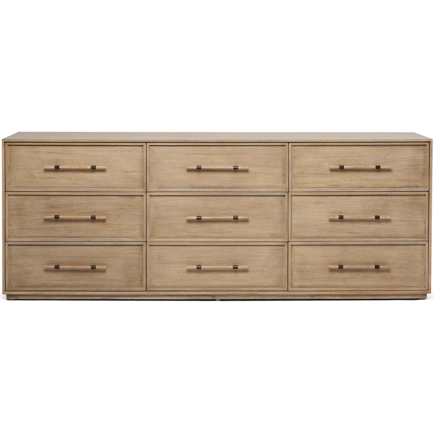 002 SI-2374515 | Additional Silo | Clement 9 Drawer Chest by Interlude Home in washed taupe, brushed brass. Made from mahogany, faux horn, metal in a transitional style.