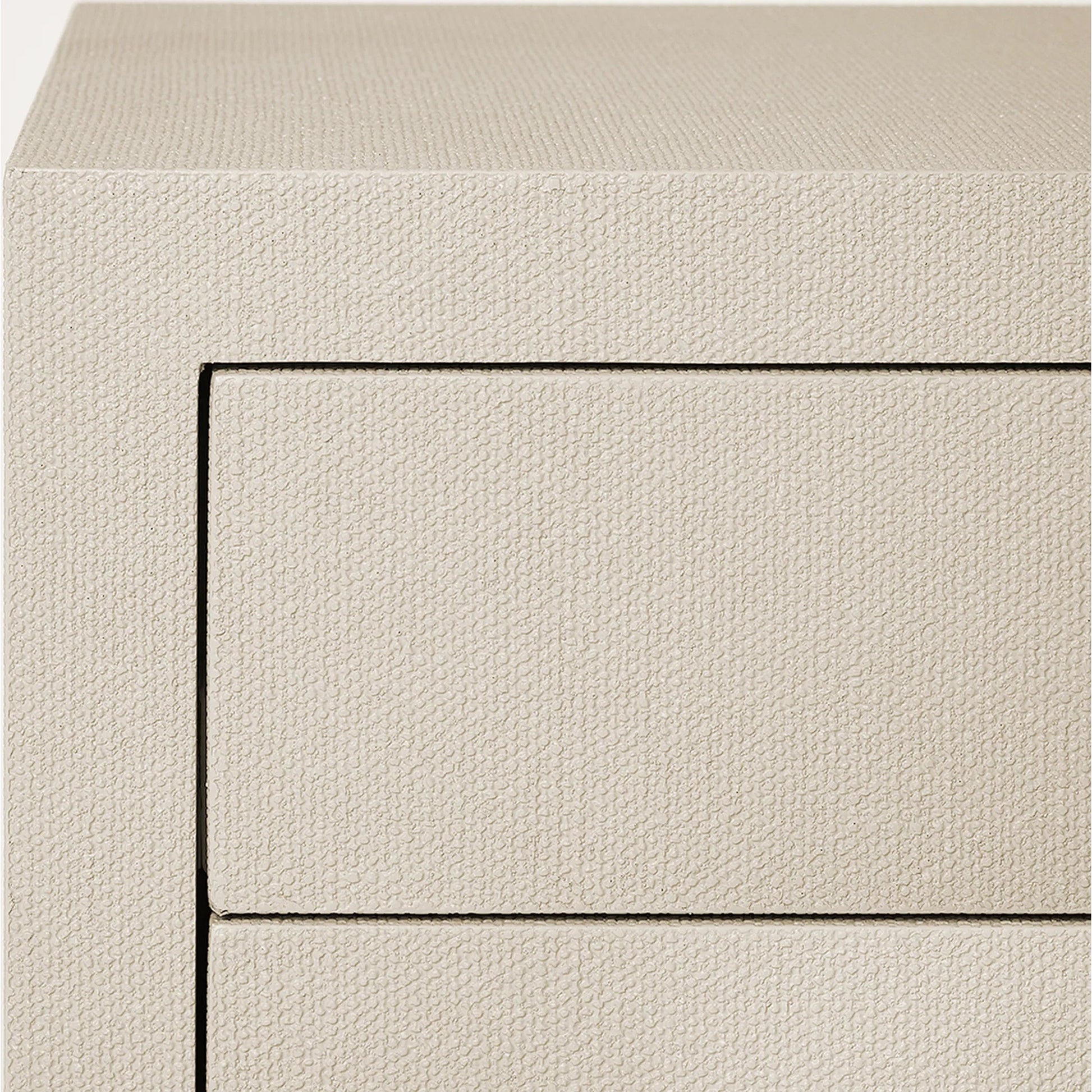 Montaigne Tall Bedside Chest by Interlude Home. Made from wood, faux linen, metal in a transitional style.