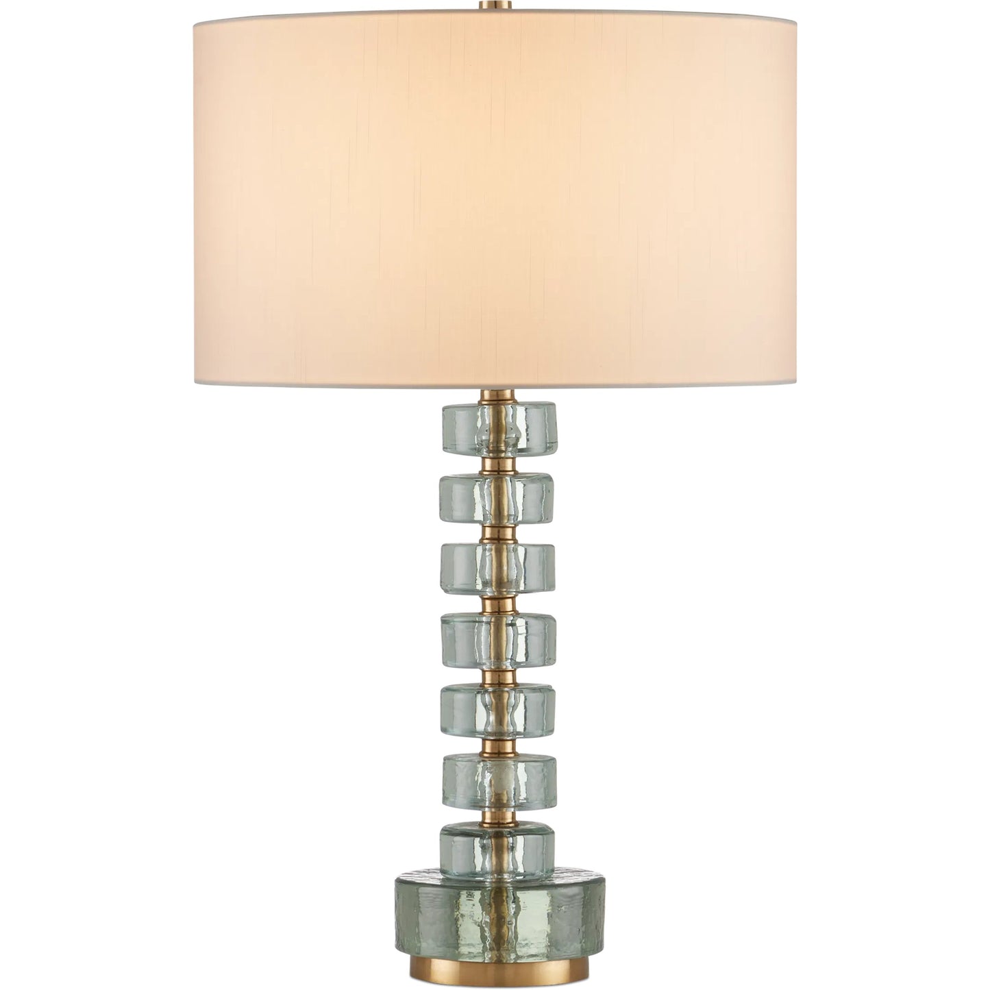 000 SI-2257357 | Primary Silo | Mystras Table Lamp by Currey and Company in clear, antique brass. Made from cast glass, iron in a modern style.