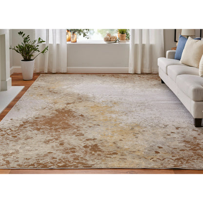 Waldor Rug - 73539NCF by Feizy in brown, tan, ivory. Made from polypropylene, polyester in a unique style.