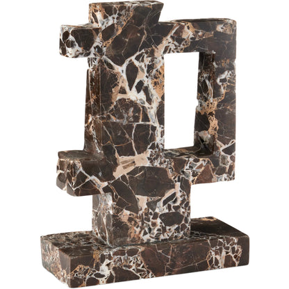 Blount Marble Object by Currey and Company in natural. Made from emperador marble in a unique style.
