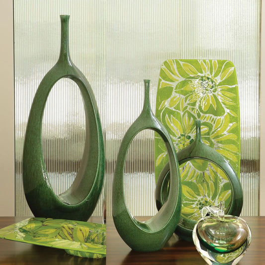 Open Ring Vase by Global Views. Made from ceramic in a eclectic & global style.