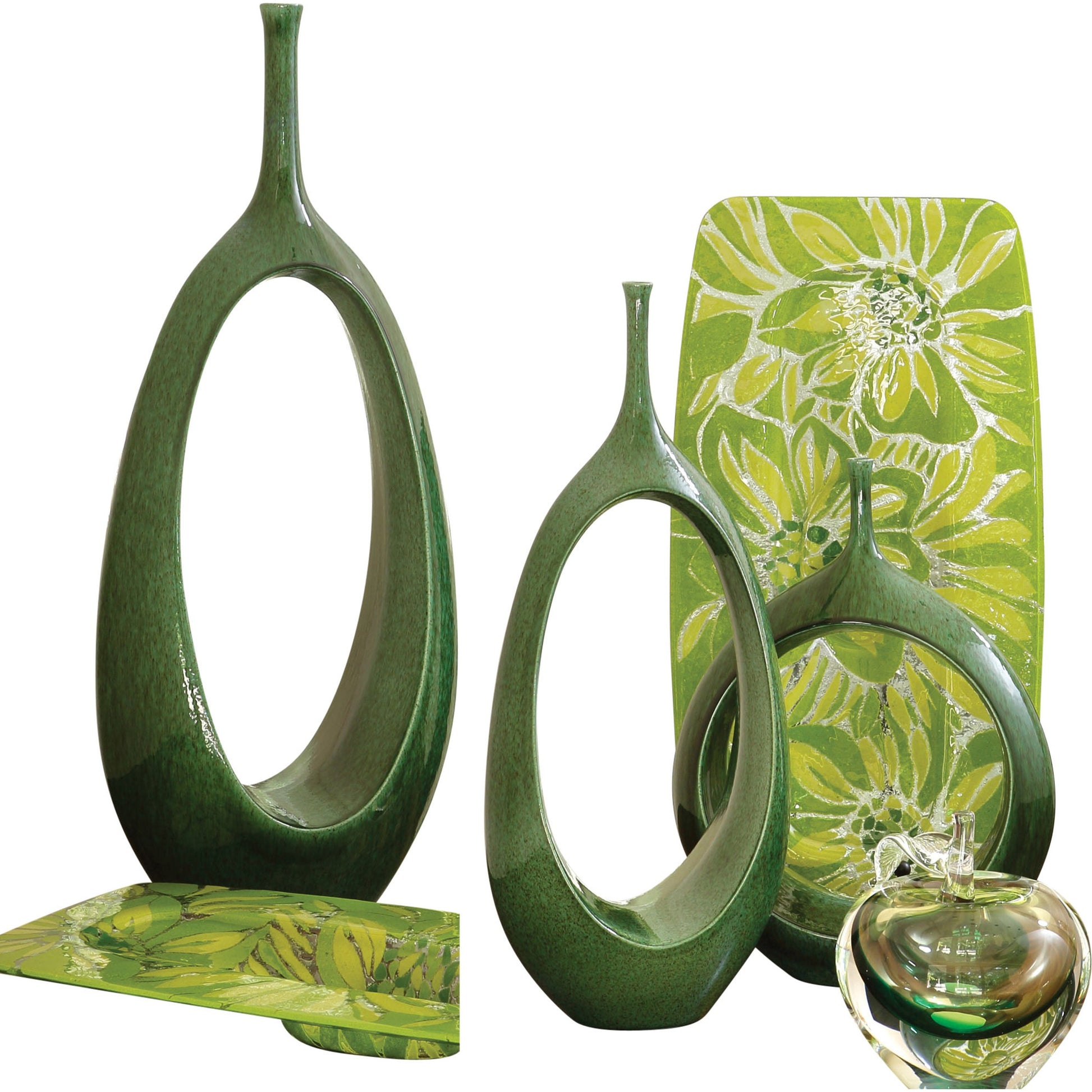 Open Ring Vase by Global Views. Made from ceramic in a eclectic & global style.