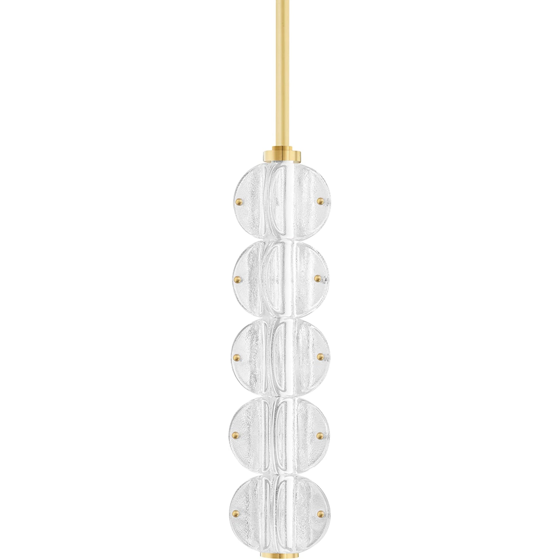 Lindley 5 Light Pendant by Hudson Valley. Made from brass in a transitional style.