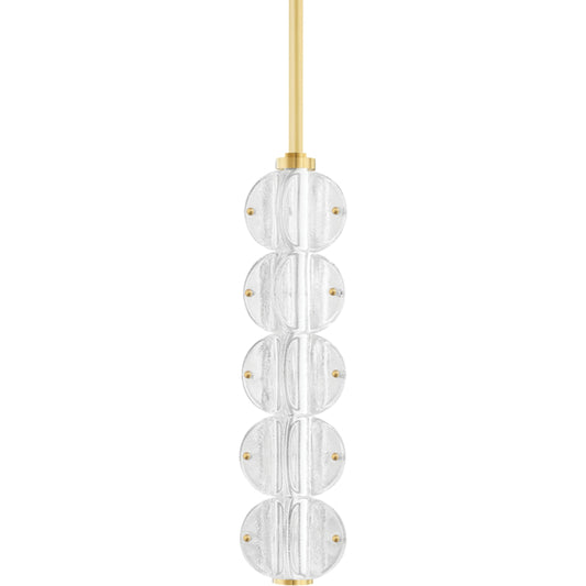 Lindley 5 Light Pendant by Hudson Valley. Made from brass in a transitional style.