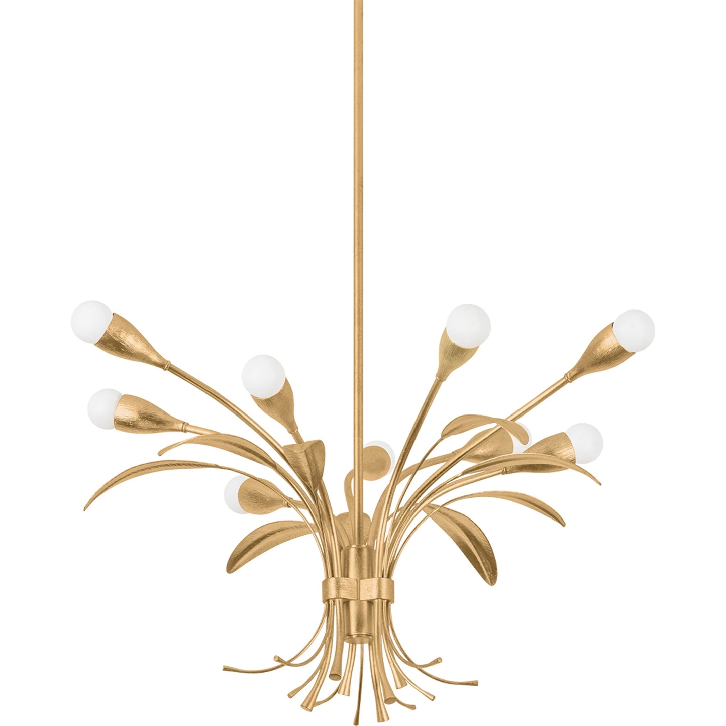 001 SI-2388142 | Primary Silo | Bilston Chandelier by Hudson Valley in vintage gold leaf. Made from iron in a unique style.