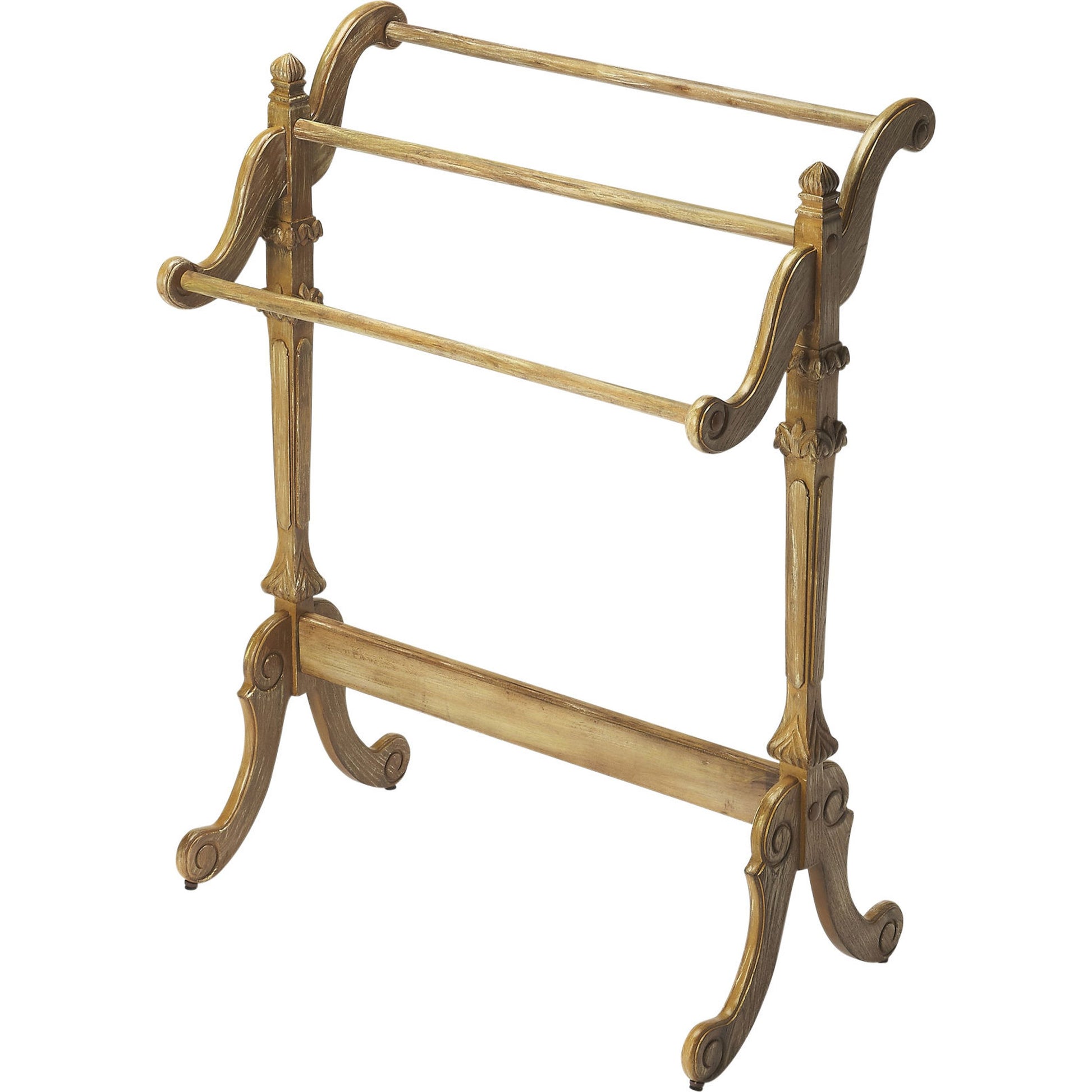 Newhouse Blanket Stand by Butler Specialty Company. Made from rubberwood solids, resin in a traditional style.