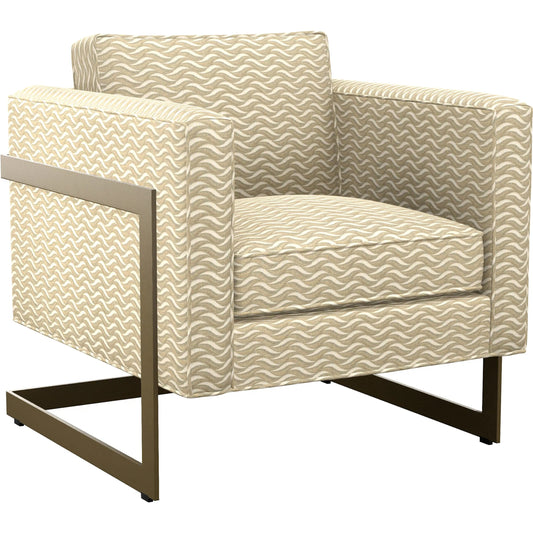 Winthrop Chair by Lexington in brass. Made from mahogany, fabric, metal in a unique style.