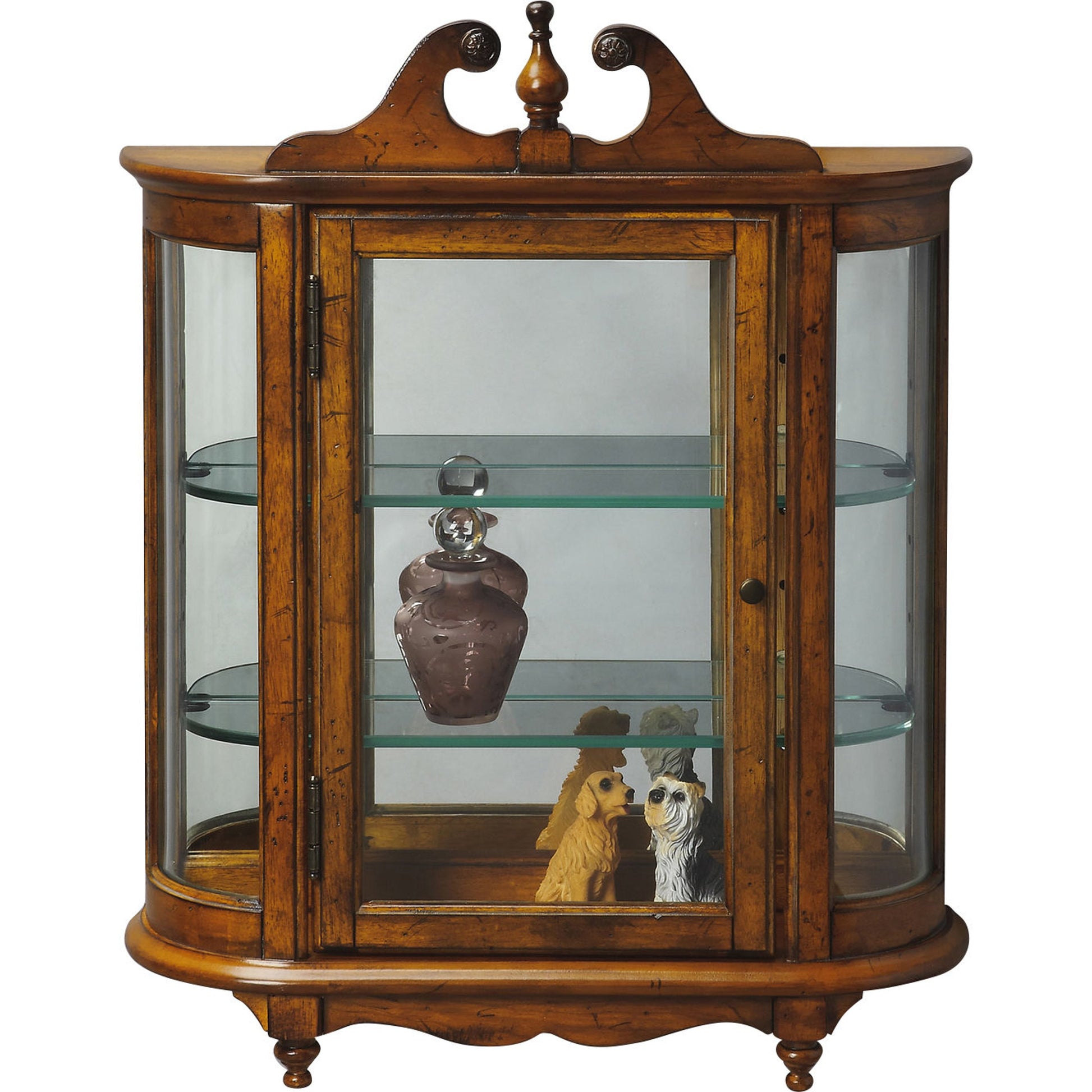 Melinda Wall Curio by Butler Specialty Company. Made from wood solids, wood veneers, glass in a traditional style.