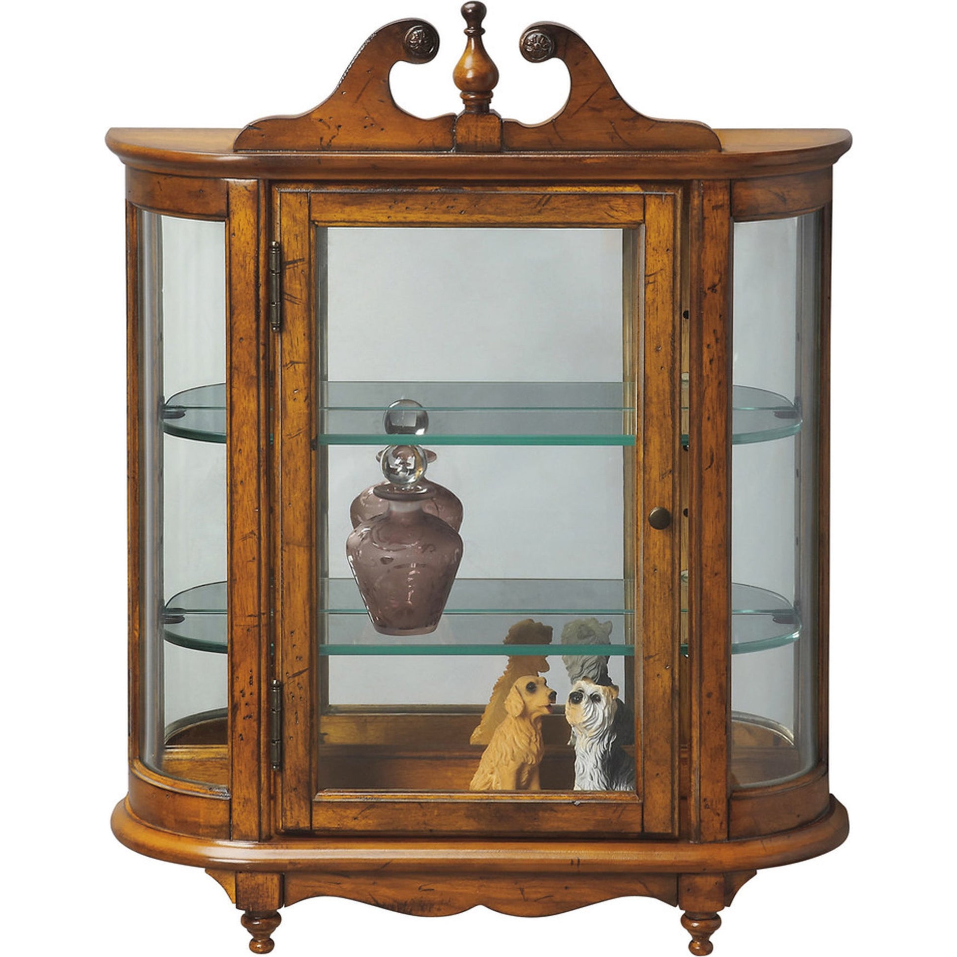 Melinda Wall Curio by Butler Specialty Company. Made from wood solids, wood veneers, glass in a traditional style.