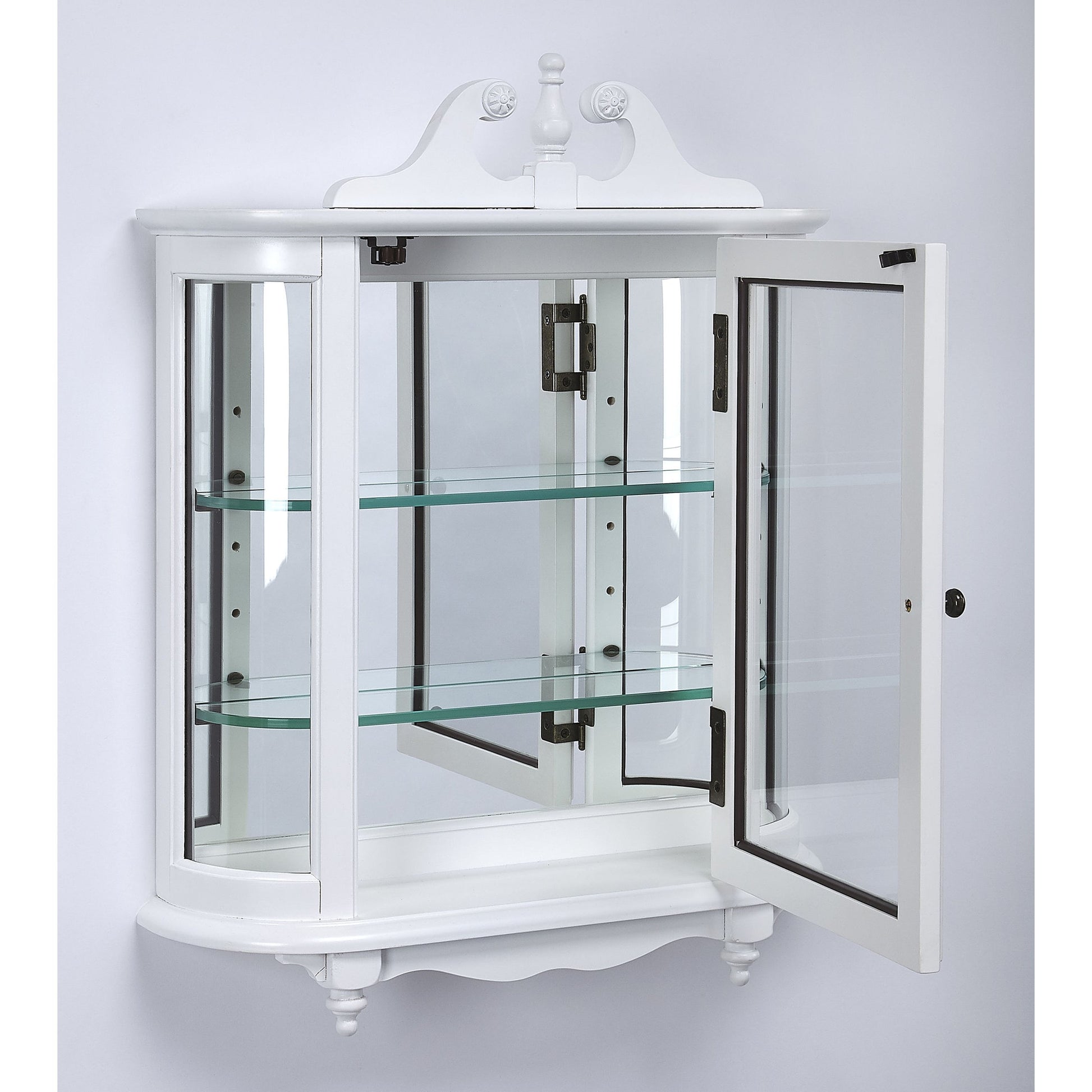 Melinda Wall Curio by Butler Specialty Company. Made from wood solids, wood veneers, glass in a traditional style.