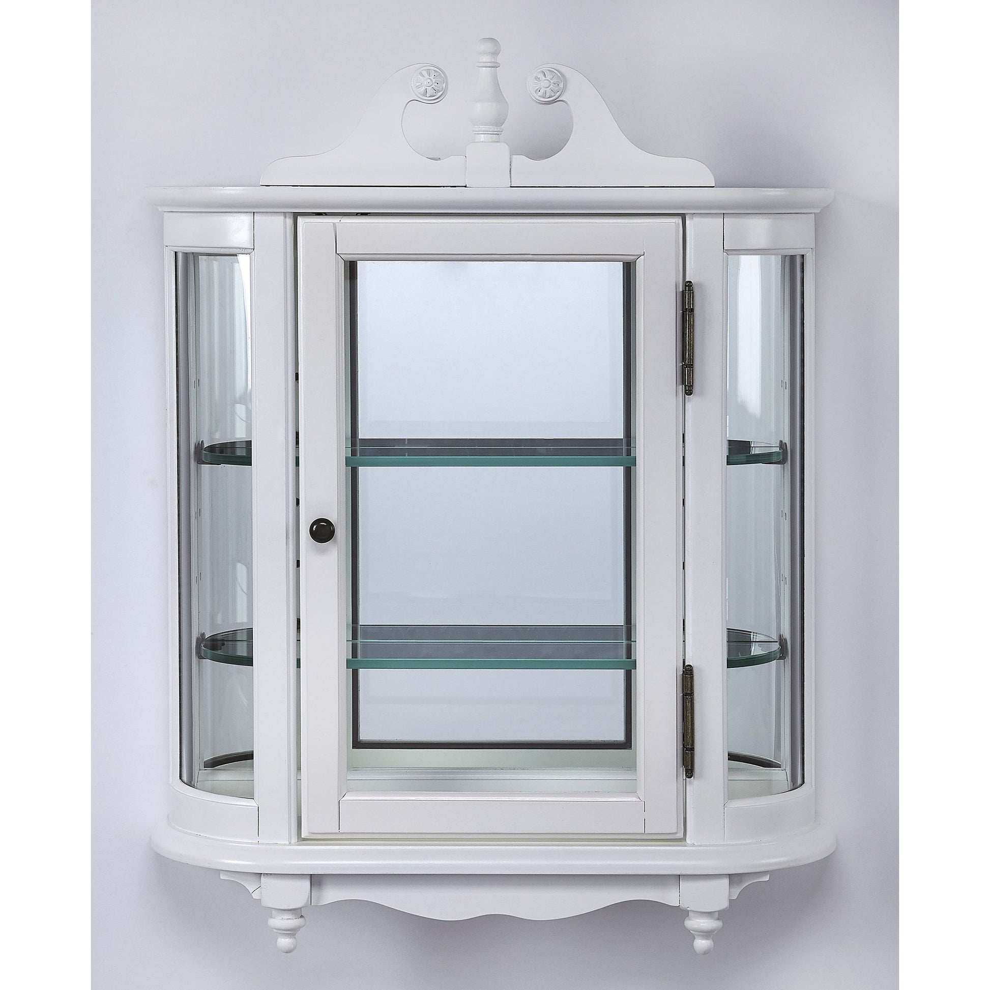 Melinda Wall Curio by Butler Specialty Company. Made from wood solids, wood veneers, glass in a traditional style.