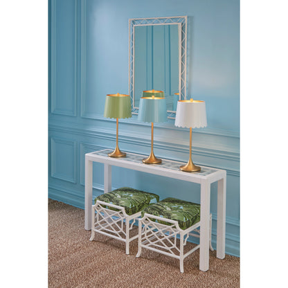 Elkins Mirror by Wildwood in white, plain. Made from iron/mirror in a modern style.