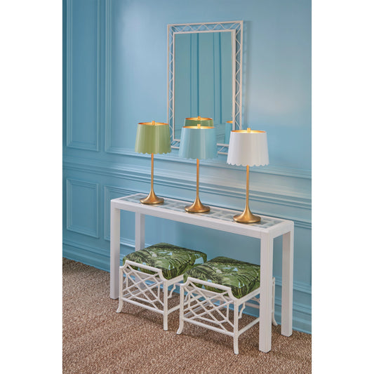 Elkins Mirror by Wildwood in white, plain. Made from iron/mirror in a modern style.