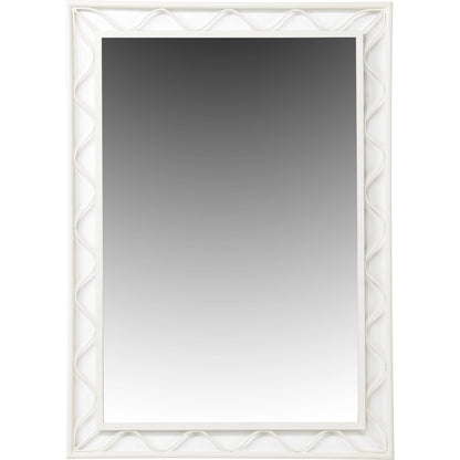 Elkins Mirror by Wildwood in white, plain. Made from iron/mirror in a modern style.