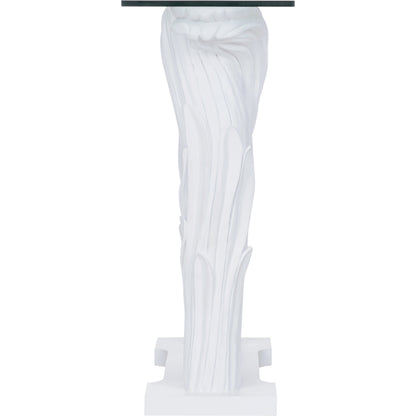 Fontana Flair Console by Wildwood in white, clear. Made from wood/glass in a modern style.