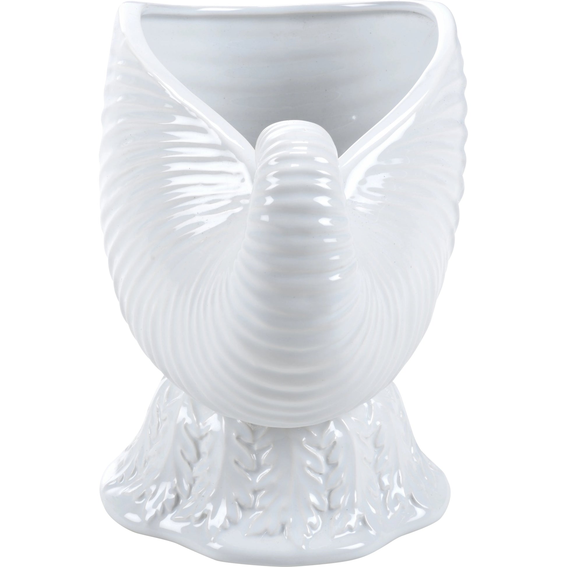 Concha Cachepot by Wildwood. Made from ceramic in a coastal style.