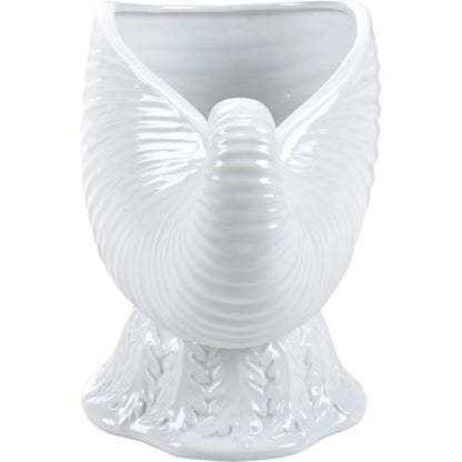 Concha Cachepot by Wildwood. Made from ceramic in a coastal style.