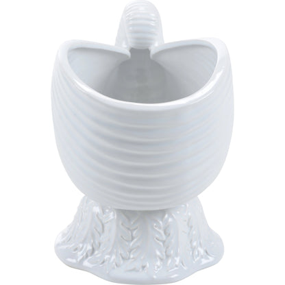 Concha Cachepot by Wildwood. Made from ceramic in a coastal style.