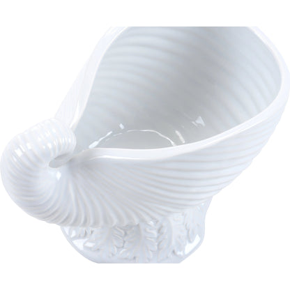 Concha Cachepot by Wildwood. Made from ceramic in a coastal style.