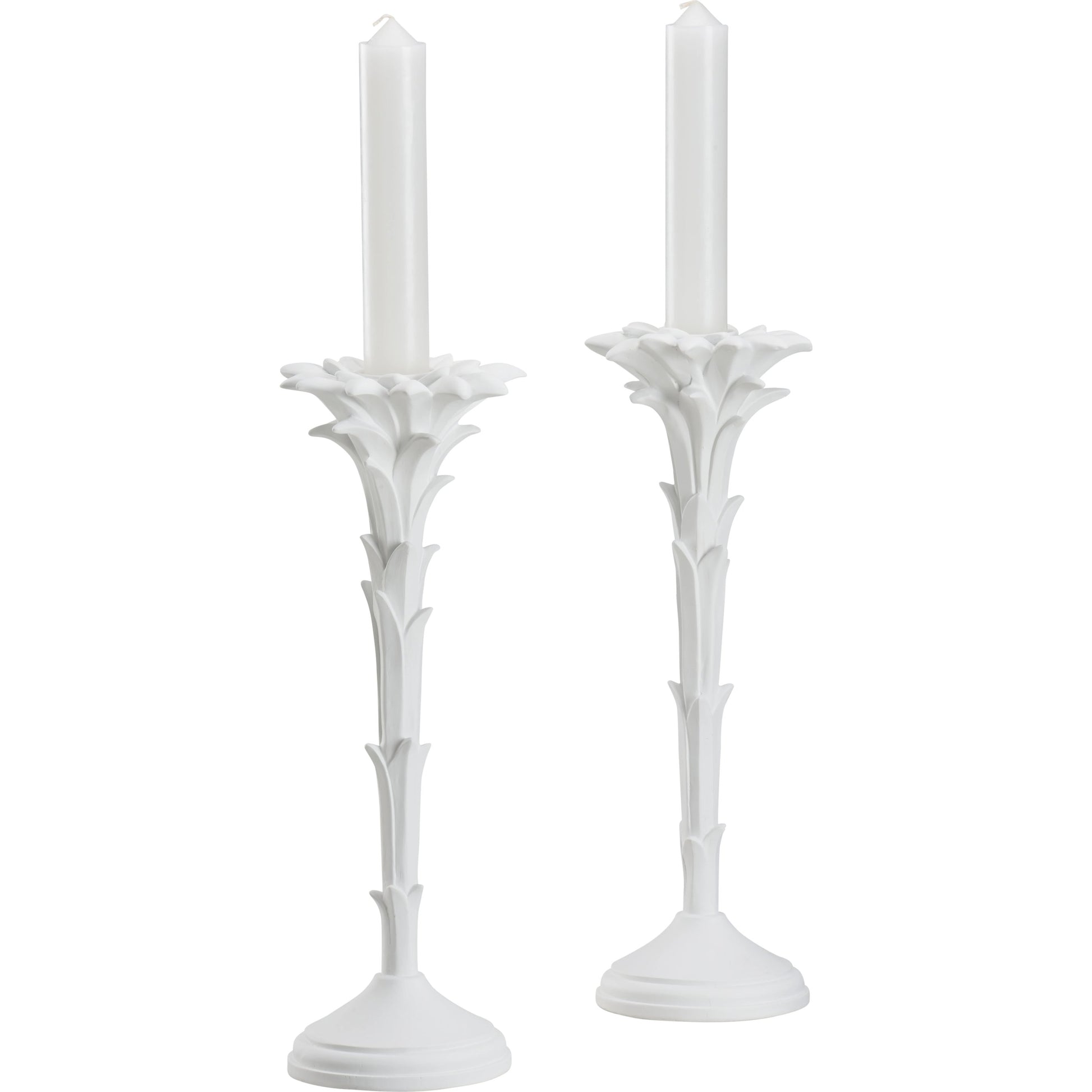 Roche Candlestick (Set of 2) by Wildwood in white. Made from composite in a traditional style.