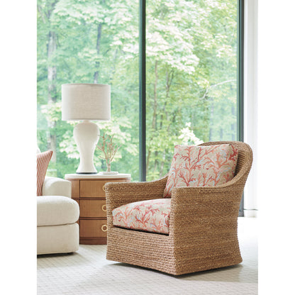 Banning Raffia Lamp Table by Tommy Bahama Home. Made from unique in a transitional style.