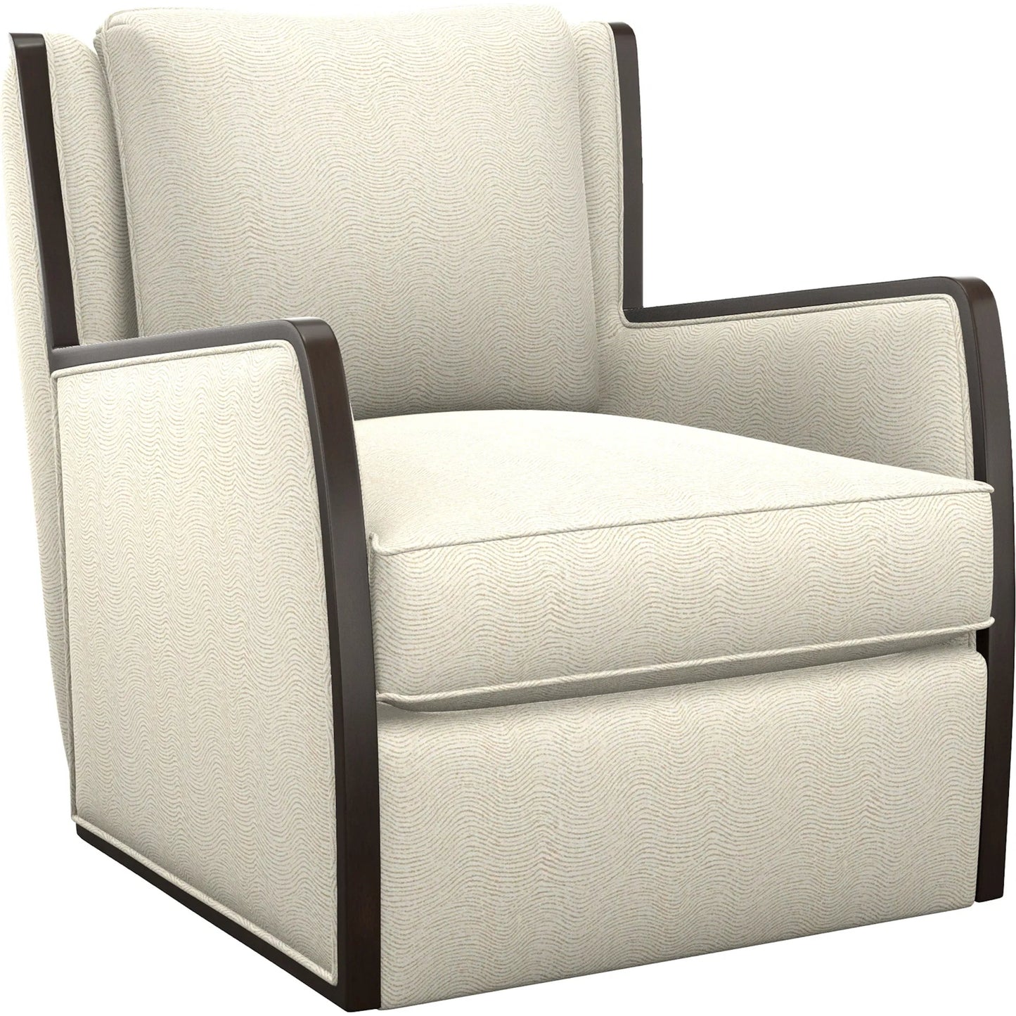 006 SI-2540521 | Primary Silo | Delancey Swivel Chair by Lexington in ivory and ebony. Made from mahogany, fabric, metal in a transitional style.