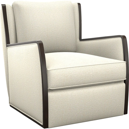 Delancey Swivel Chair by Lexington in ebony. Made from mahogany, fabric, metal in a transitional style.