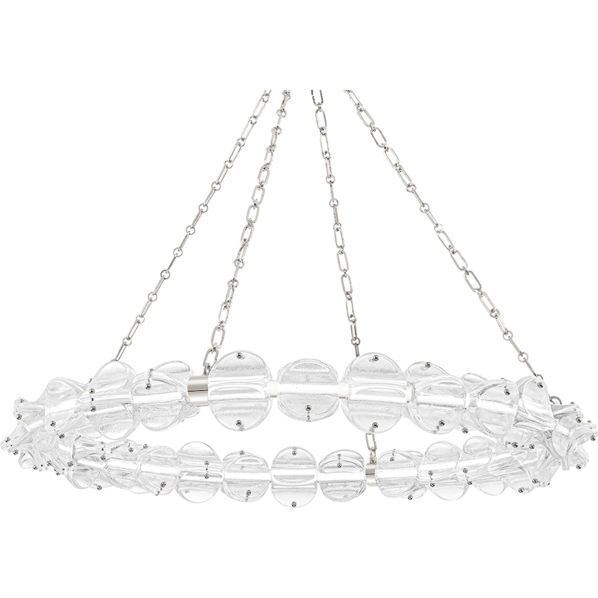 Lindley Chandelier by Hudson Valley. Made from brass in a transitional style.