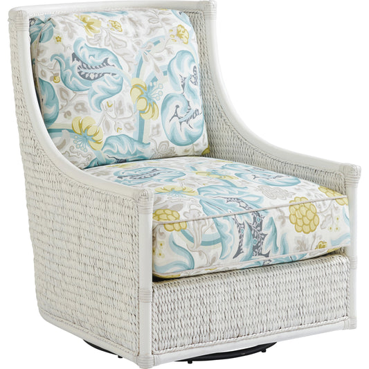 001 SR-836352 | Additional Silo | Preston Swivel Chair by Tommy Bahama Home in caribbean sands. Made from unique in a coastal style.