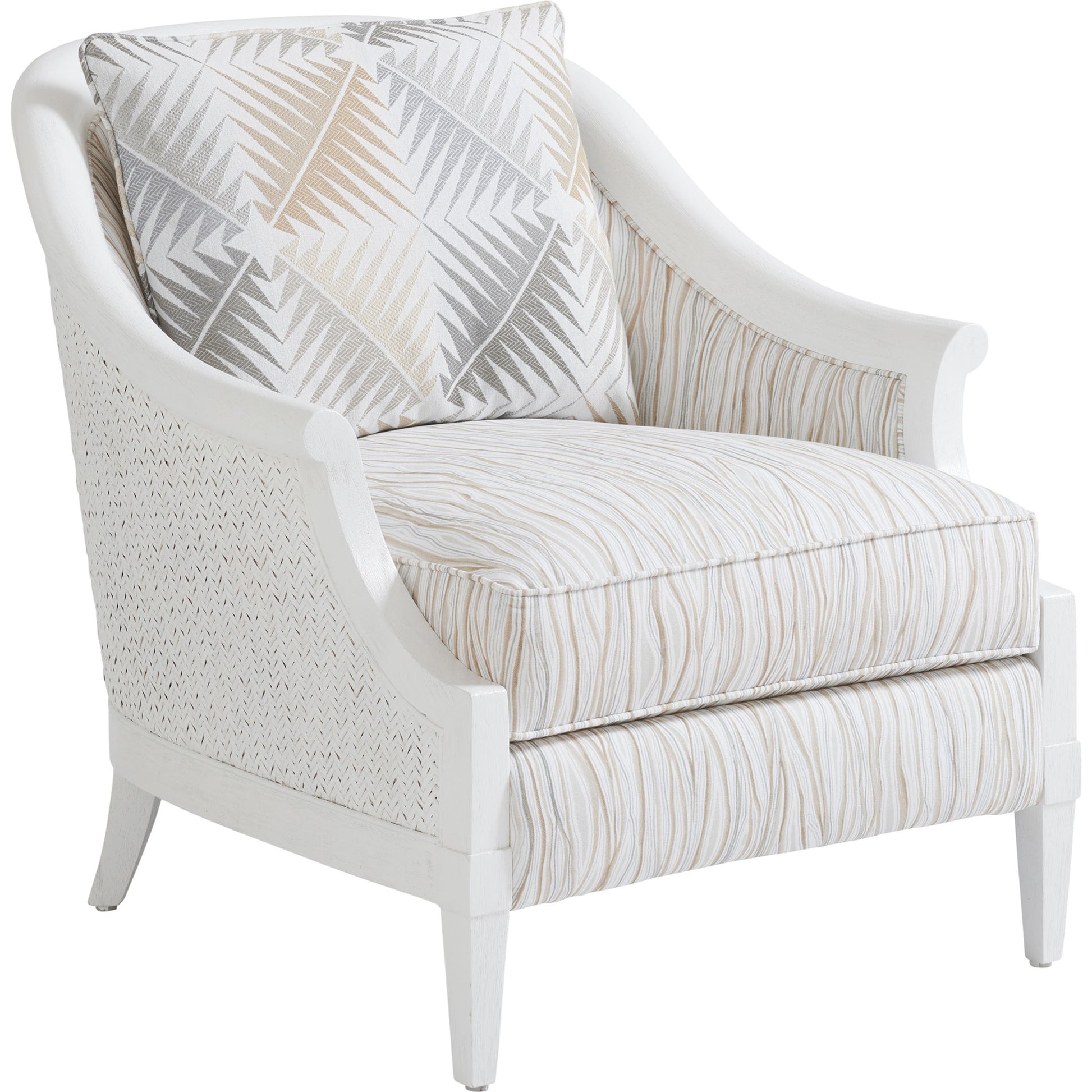 Westbank Chair by Tommy Bahama Home in seashell. Made from unique in a coastal style.