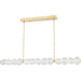 Lindley Linear Chandelier by Hudson Valley. Made from brass in a transitional style.