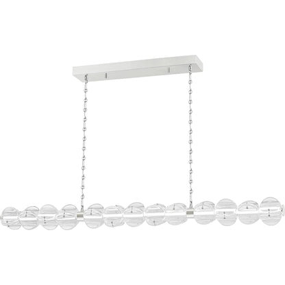 Lindley Linear Chandelier by Hudson Valley. Made from brass in a transitional style.